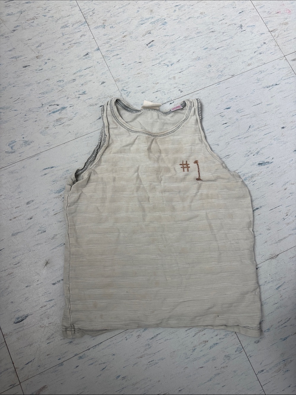 Zara Tank Top with '#1' Chest Accent